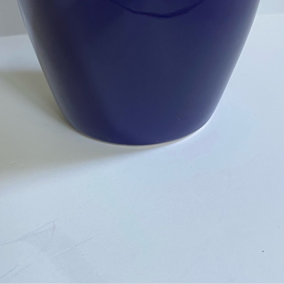 Pottery Pitcher Vintage Cerind Porcelana Vitro Portugal Cobalt Blue 7.25” Vase - Picture 6 of 16